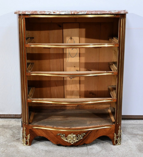 Petite Commode Tombeaux d’entre-deux en Bois de Violette et de Bois de Rose, style Louis XIV – 2ème moitié du XIXe