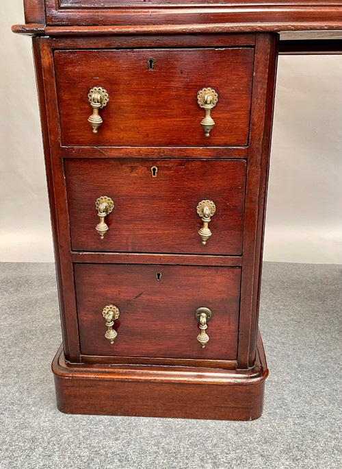Bureau à cylindre victorien en acajou avec tiroir secret 1830