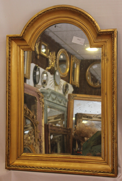 Miroir Ancien Feuille d'Or, Verre Mercurisé 65 X 95 Cm