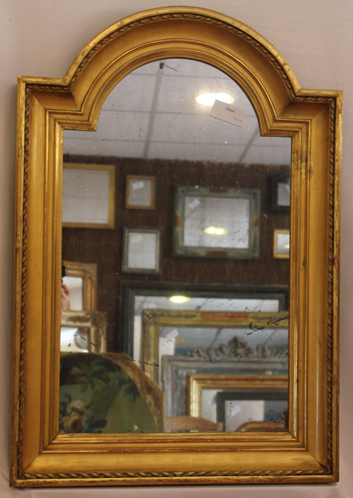 Miroir Ancien Feuille d'Or, Verre Mercurisé 65 X 95 Cm