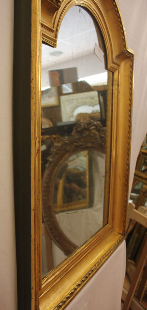 Miroir Ancien Feuille d'Or, Verre Mercurisé 65 X 95 Cm