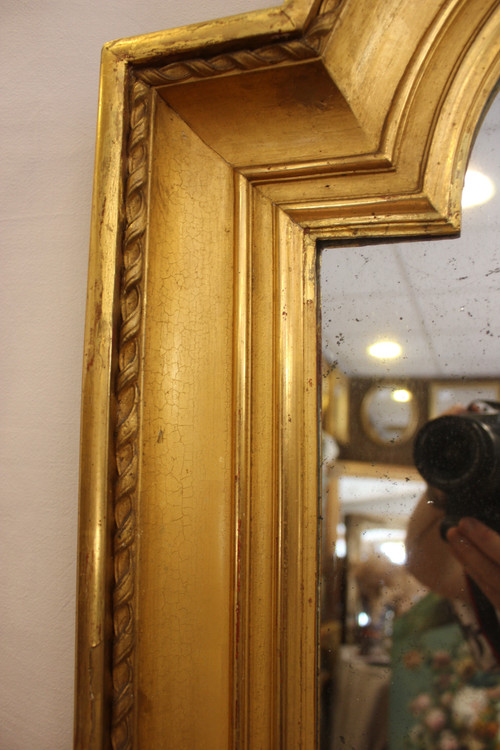 Miroir Ancien Feuille d'Or, Verre Mercurisé 65 X 95 Cm