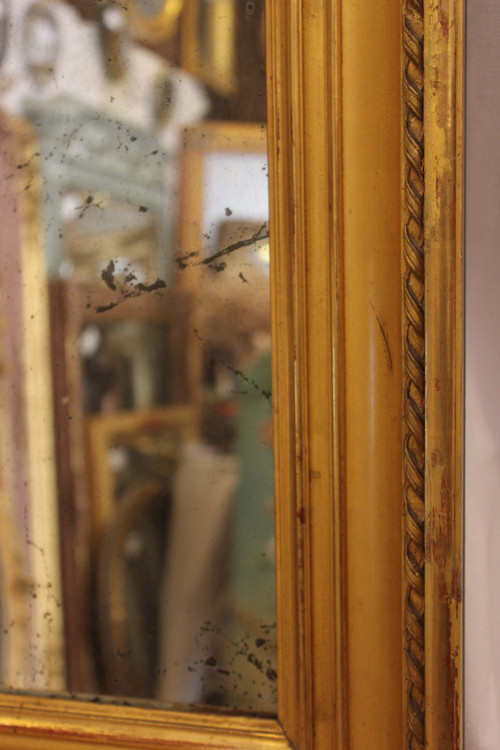 Miroir Ancien Feuille d'Or, Verre Mercurisé 65 X 95 Cm