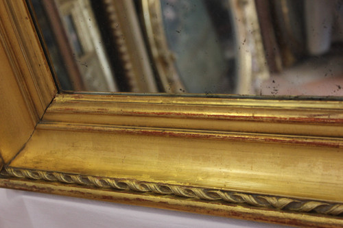Miroir Ancien Feuille d'Or, Verre Mercurisé 65 X 95 Cm
