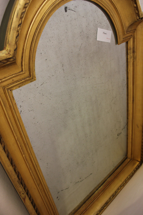 Miroir Ancien Feuille d'Or, Verre Mercurisé 65 X 95 Cm