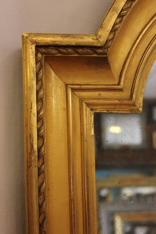 Miroir Ancien Feuille d'Or, Verre Mercurisé 65 X 95 Cm