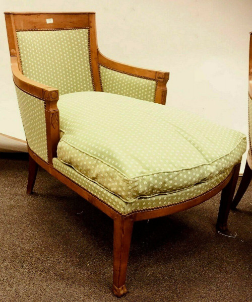 Duchesse Brisée De Style Directoire En Bois Naturel XX Siècle
