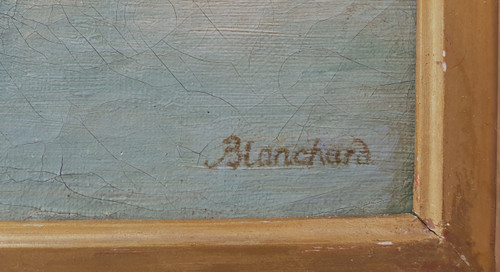 Théophile Clément BLANCHARD - Paysage en Normandie 