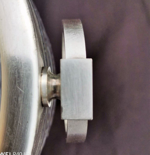 Seltener Eiskübel aus Kristallkontur und versilberten Metallhenkeln