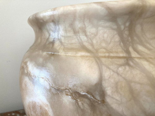 Tripod Base, Wrought Iron And Marble Pot Cover, Late 19th C.