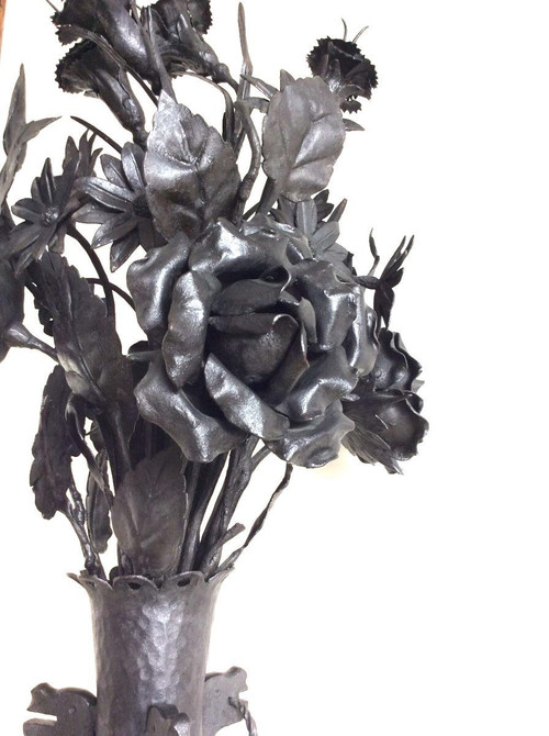 Bouquet En Ferronnerie - Travail Italien, 20ème