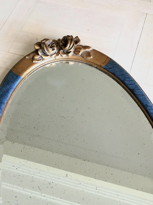 Miroir en bois et stuc, Période Art Déco