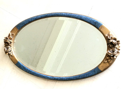 Miroir en bois et stuc, Période Art Déco