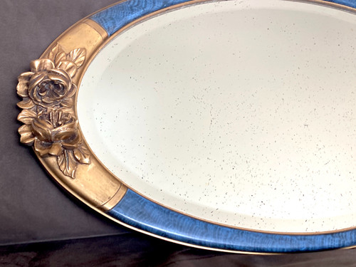 Miroir en bois et stuc, Période Art Déco