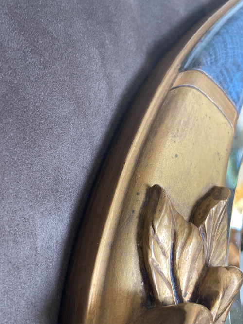 Miroir en bois et stuc, Période Art Déco