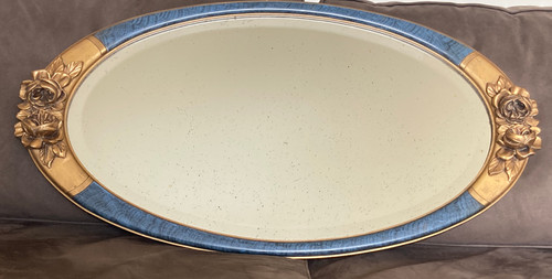 Miroir en bois et stuc, Période Art Déco
