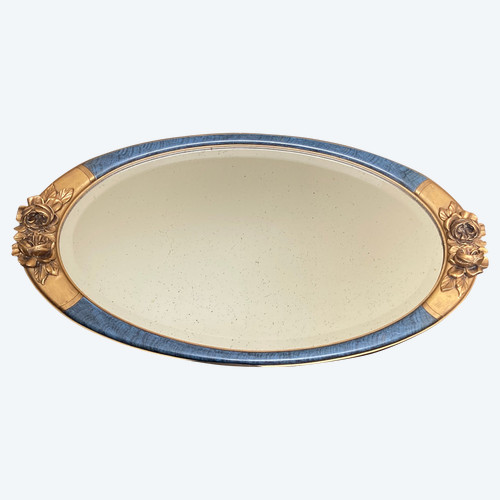 Miroir en bois et stuc, Période Art Déco