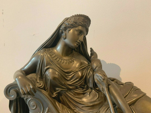 Imposante Uhr Aus Bronze Und Marmor J Feuchere Verleger Gauthier XIX Jahrhundert