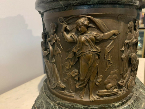 Imposante Uhr Aus Bronze Und Marmor J Feuchere Verleger Gauthier XIX Jahrhundert