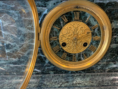 Imposante Uhr Aus Bronze Und Marmor J Feuchere Verleger Gauthier XIX Jahrhundert