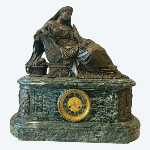 Imposante Uhr Aus Bronze Und Marmor J Feuchere Verleger Gauthier XIX Jahrhundert