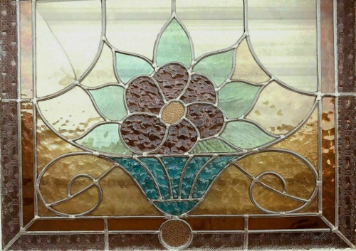 Séparation De Trois Portes En Vitraux Art Déco Epoque 1900