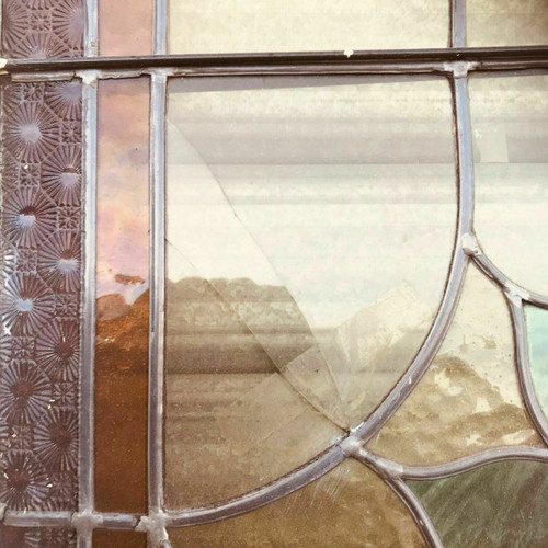 Séparation De Trois Portes En Vitraux Art Déco Epoque 1900