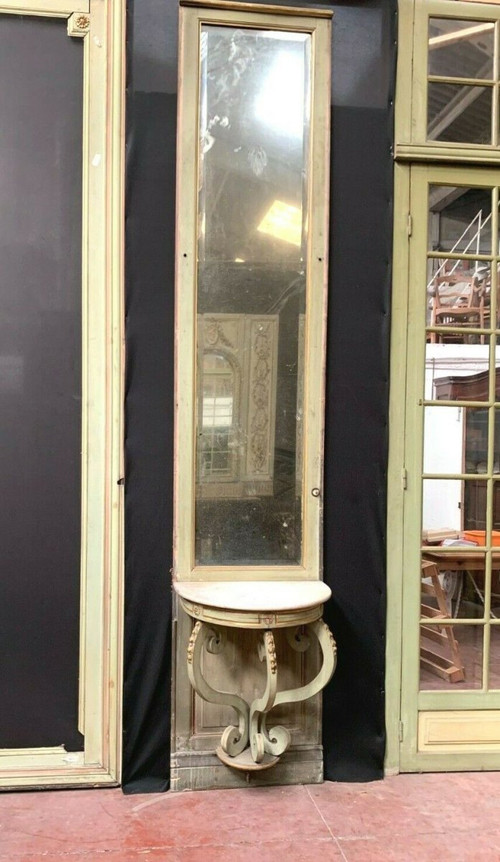 Boiserie De Style Louis XVI En Bois Patiné Portes De Séparation XIX Siècle