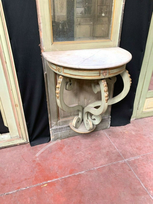 Boiserie De Style Louis XVI En Bois Patiné Portes De Séparation XIX Siècle