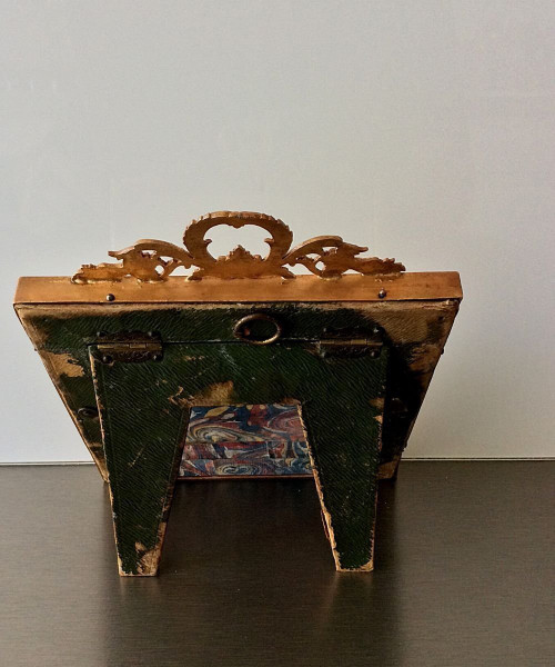 Miniatura in smalto su rame, cornice in bronzo dorato, XIX secolo