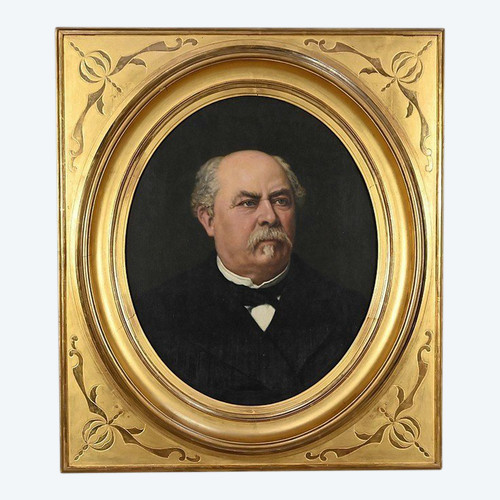 Öl auf Leinwand, Porträt von Adolphe Nicolas, Französische Schule des 19. Jahrhunderts