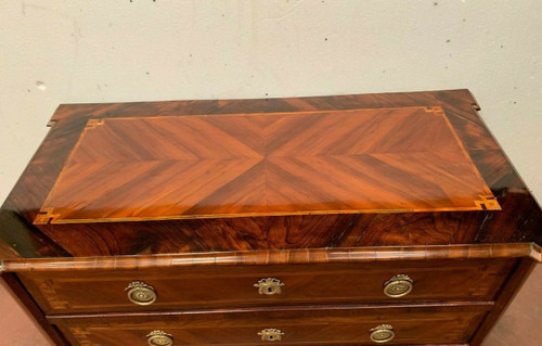 Commode Transition En Palissandre Et Incrustation d'Un Filet De Bois Clair XVIII