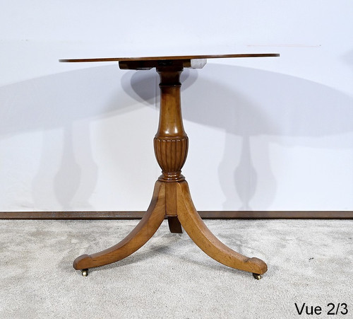 Guéridon Tripode en Noyer massif, Époque Restauration –  Début XIXe