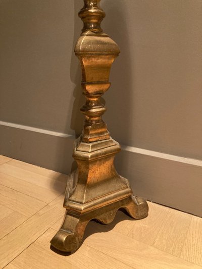 Pair of very large candlesticks - 17th century