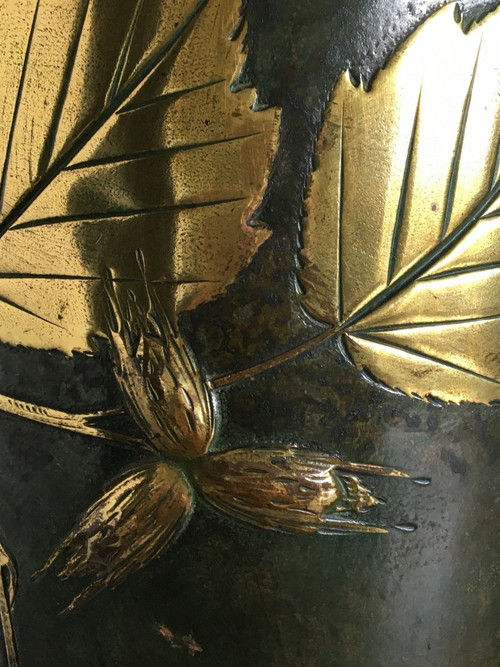 Pair of Large Vases in the shape of an amphora, from the Art Nouveau period.