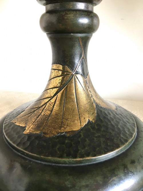 Pair of Large Vases in the shape of an amphora, from the Art Nouveau period.