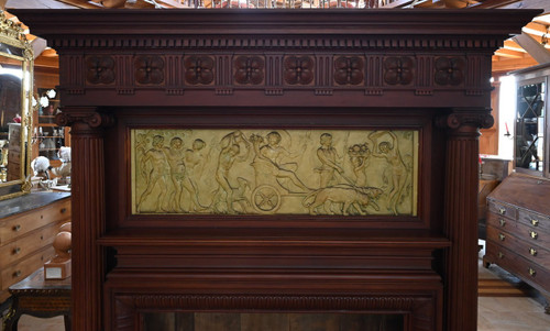 Important Mahogany Castle Fireplace - 2nd part of the 19th century