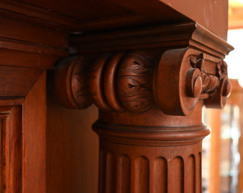 Important Mahogany Castle Fireplace - 2nd part of the 19th century