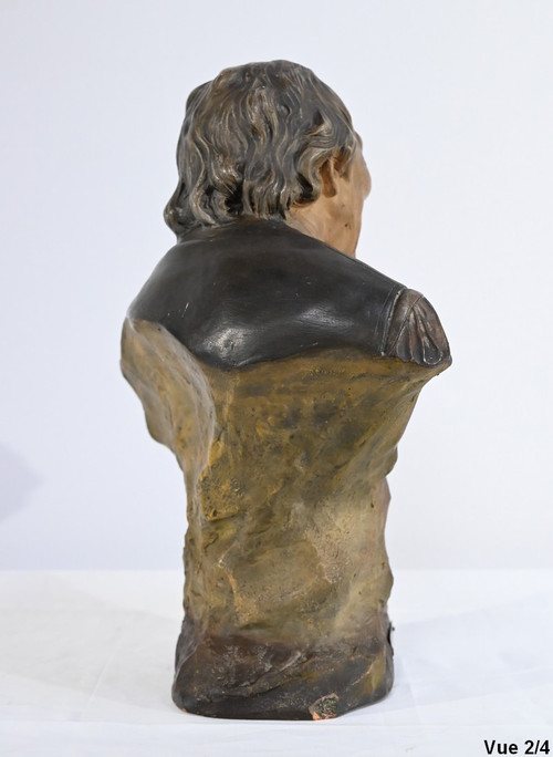 Scultura in terracotta "Le nozze d'oro", firmata E.Ceccarelli - Fine XIX secolo