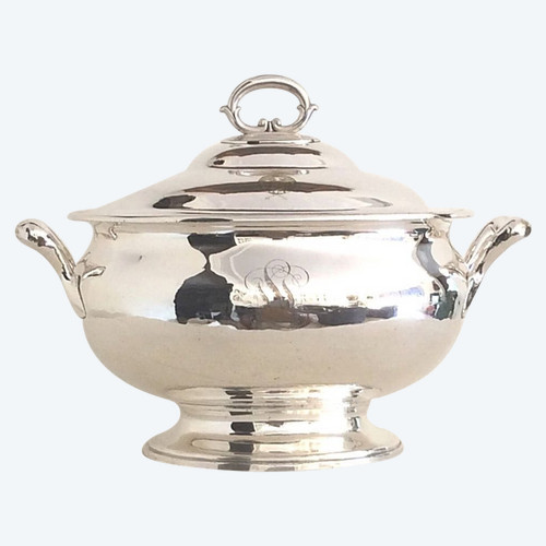 Large Soup Tureen In Silver-Plated Metal - Paquebot Transatlantique Le Brèmes