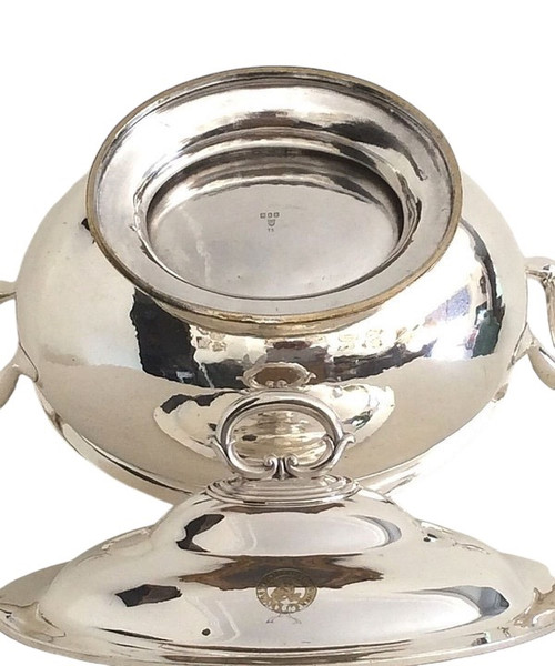 Large Soup Tureen In Silver-Plated Metal - Paquebot Transatlantique Le Brèmes
