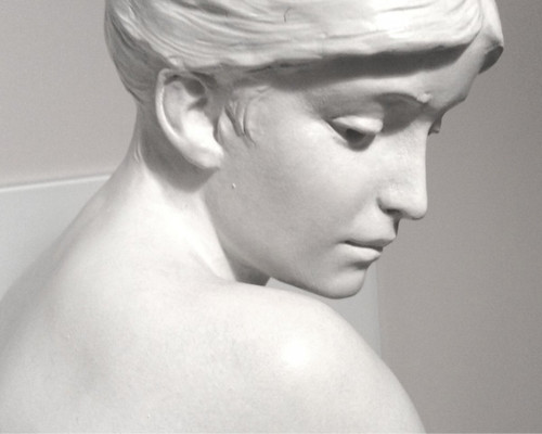 Terrakotta-Skulptur, Nackte Frau, von Paul Hippolyte Delaroche
