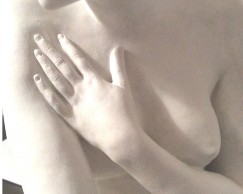 Terrakotta-Skulptur, Nackte Frau, von Paul Hippolyte Delaroche