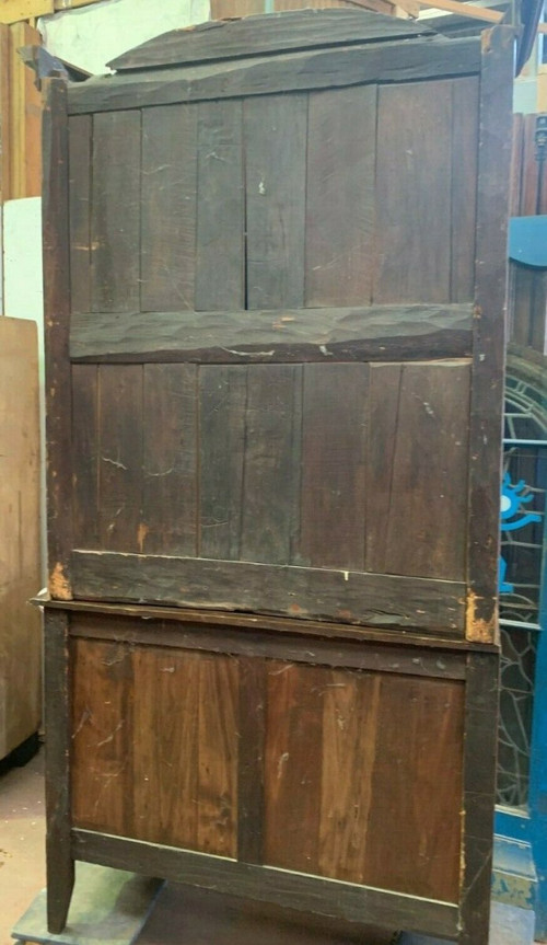 Buffet 2 Corpo Luigi XV In Noce / Mobili Del XVIII Secolo / Mobili Antichi XVIII