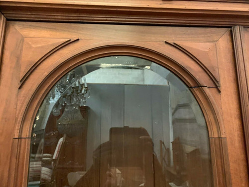 Vitrine Deux Portes En Noyer Massif Vitrine A Colonnes Détachées XIX Siècle