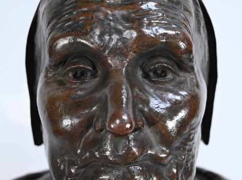 Bedeutende Büste von Bretonne in Bronze, signiert G.Demée – Ende des 19. Jahrhunderts