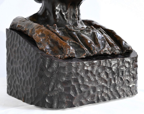 Bedeutende Büste von Bretonne in Bronze, signiert G.Demée – Ende des 19. Jahrhunderts