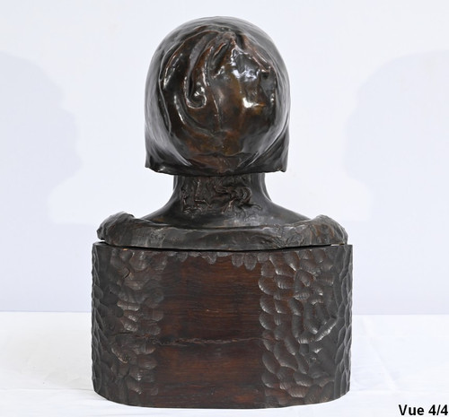 Bedeutende Büste von Bretonne in Bronze, signiert G.Demée – Ende des 19. Jahrhunderts