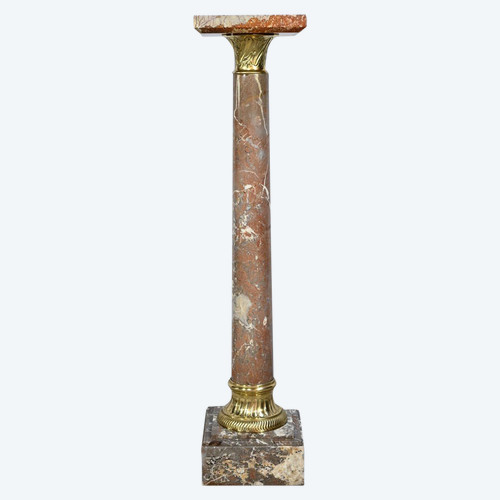 Marble Column With Swivel Tray - Late 19th Century