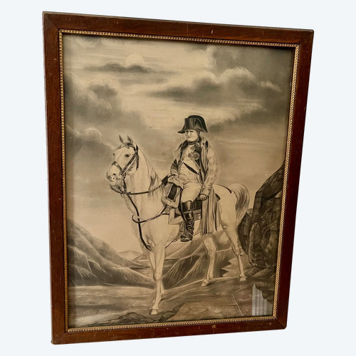 Quadro in Cornice Disegno Napoleone I sul suo cavallo